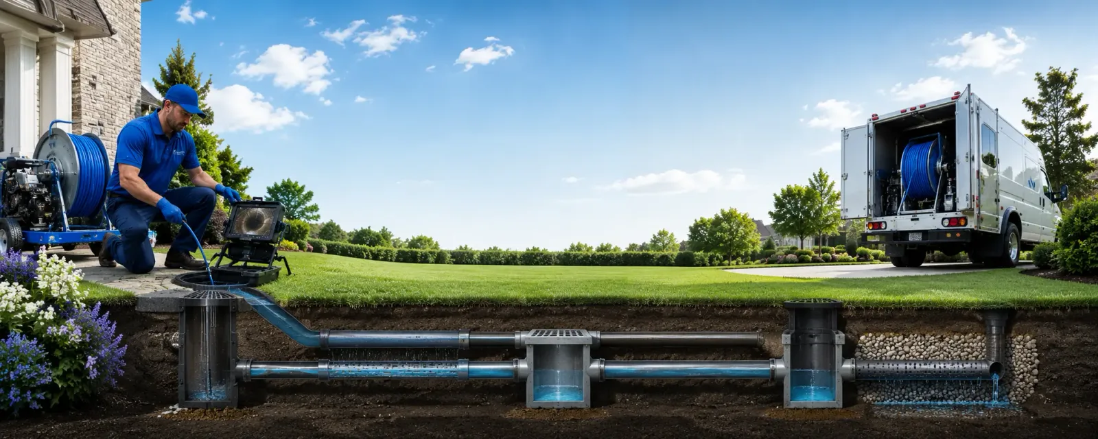 Outdoor drain cleaning information for West Branch, MI